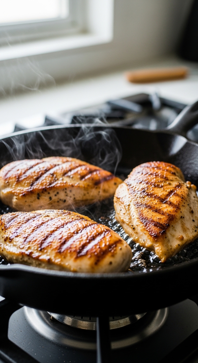 Searing Chicken in the Skillet