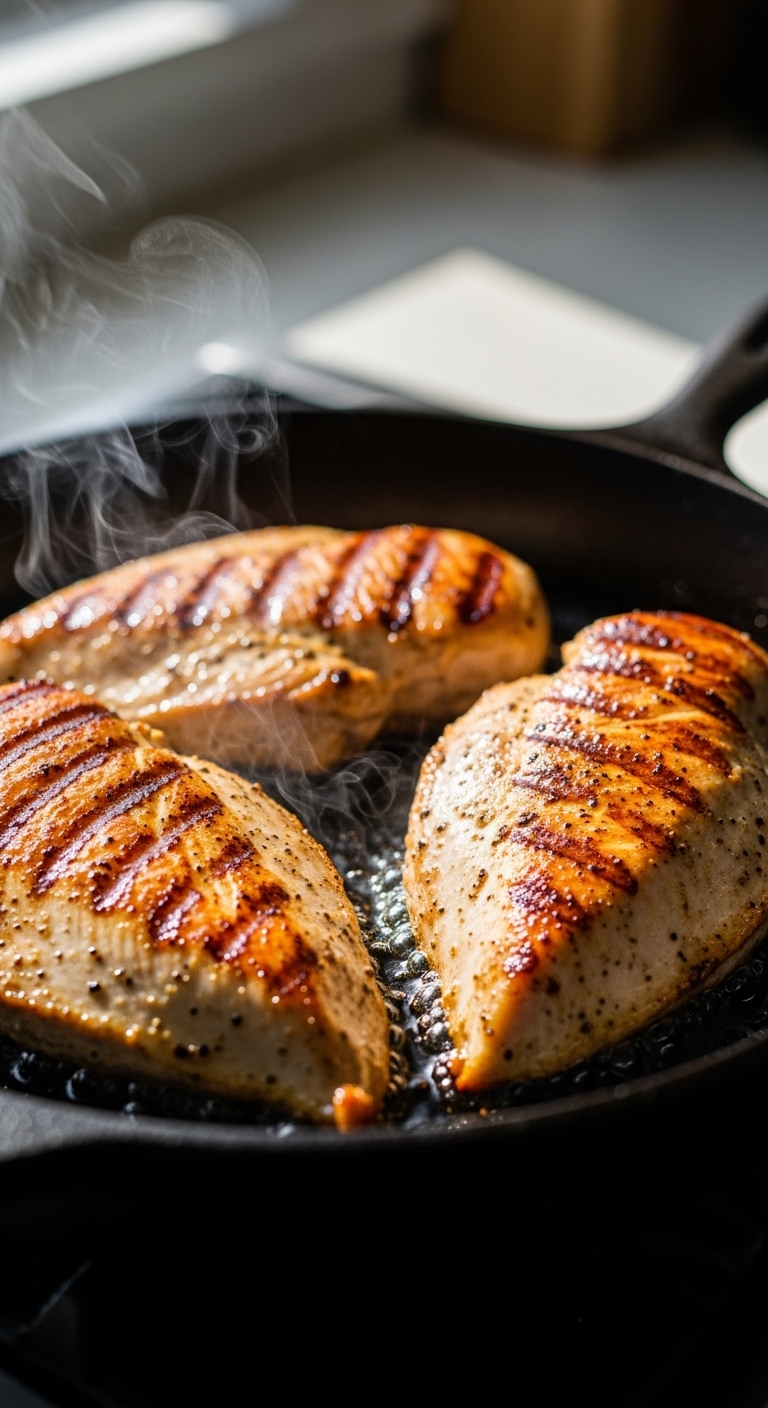 Searing Chicken in Skillet