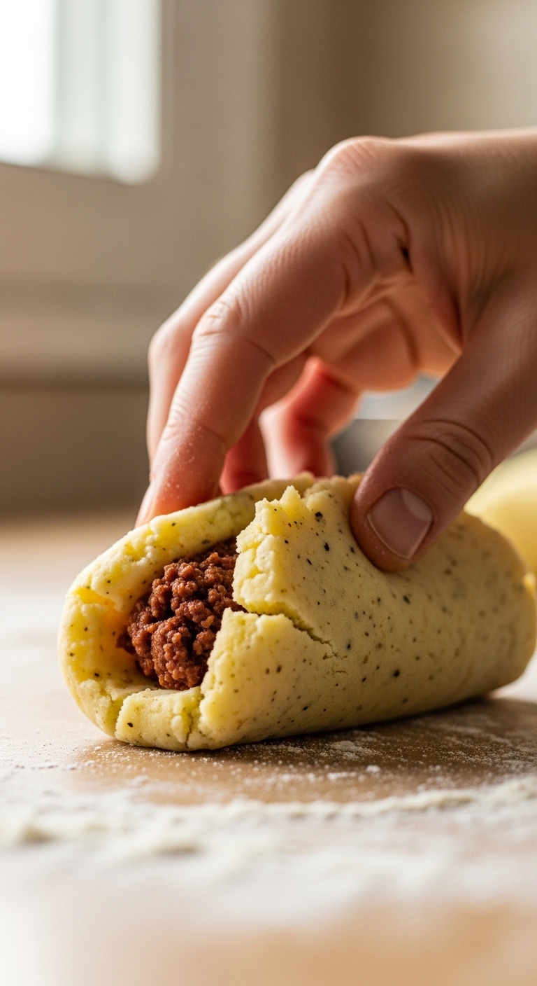 Shaping Stuffed Potatoes by Hand