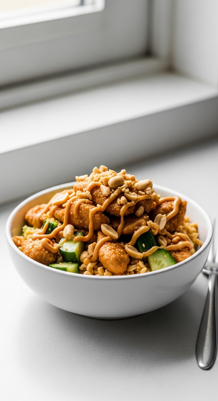 Single Serving Peanut Chicken Crunch Salad