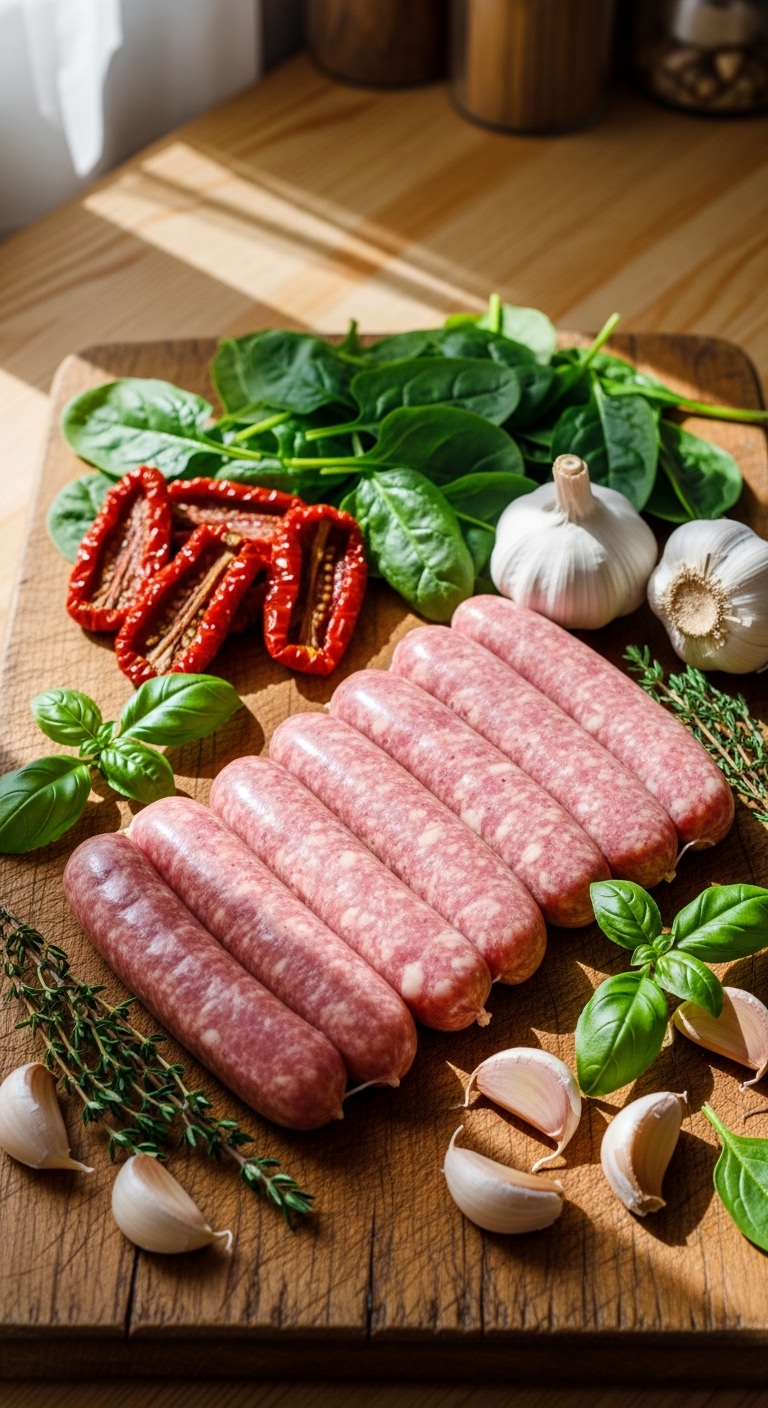 Tuscan Sausage Ingredients Close-Up