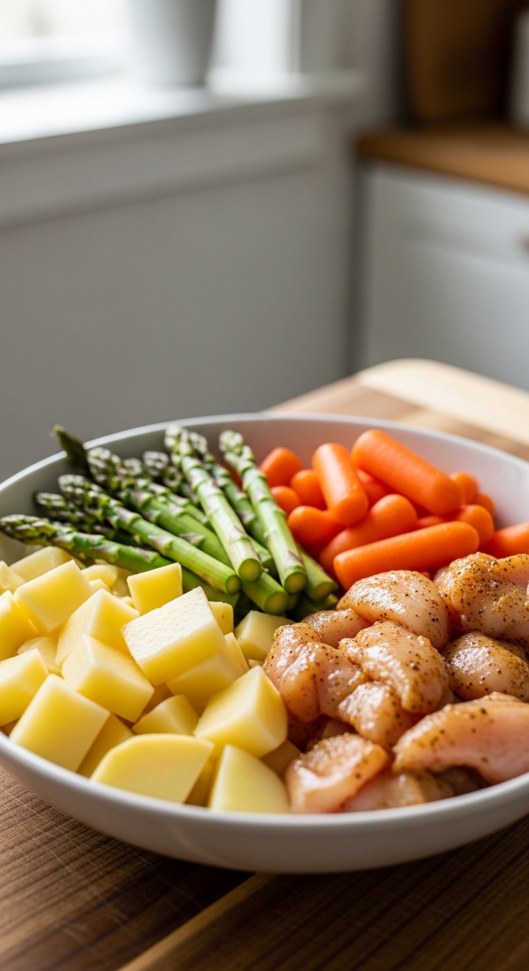 Veggies and Chicken Prep