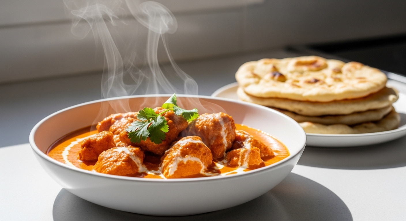 butter chicken with naan delicious recipe