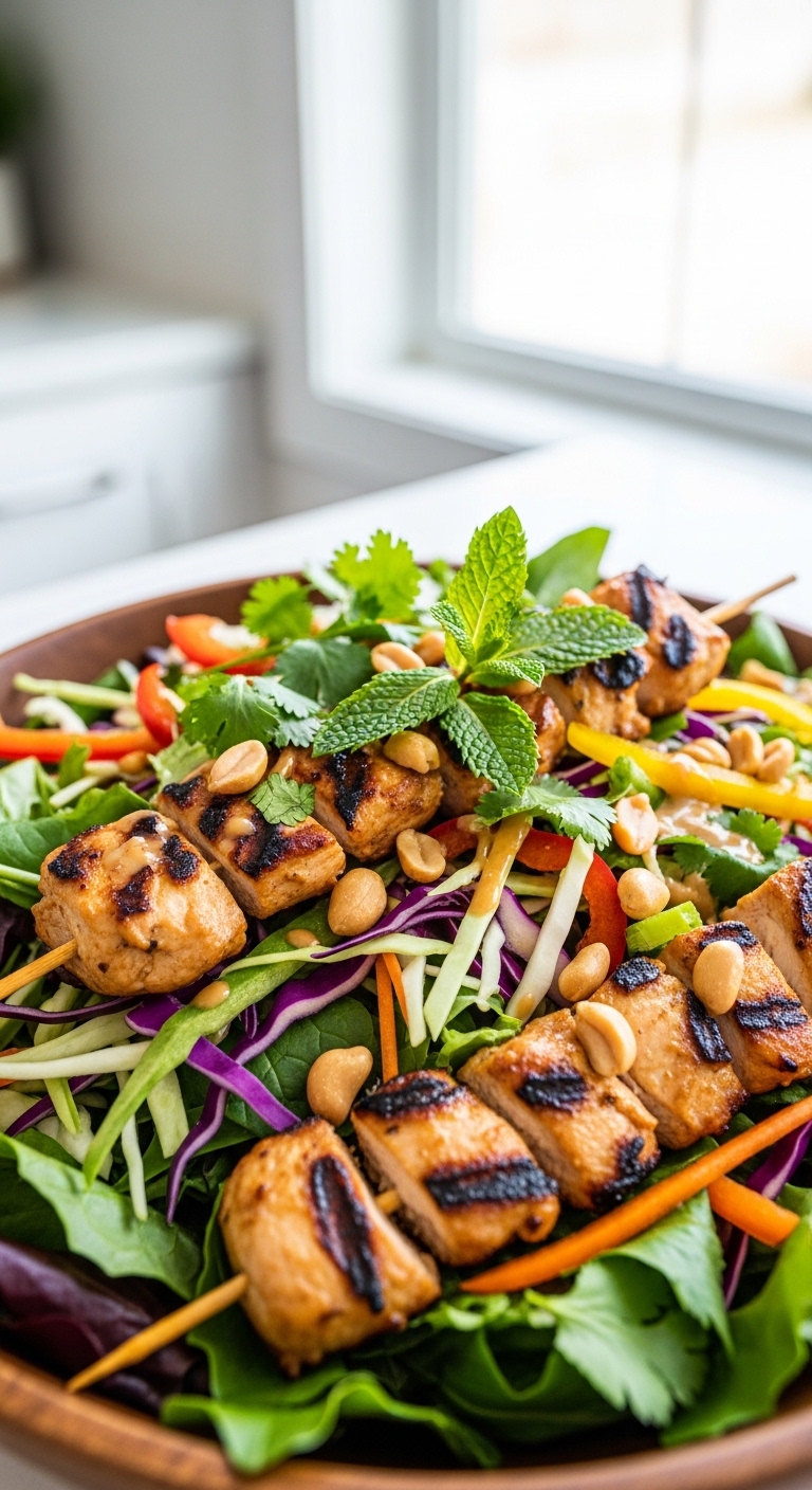 chopped homemade grilled Thai chicken 