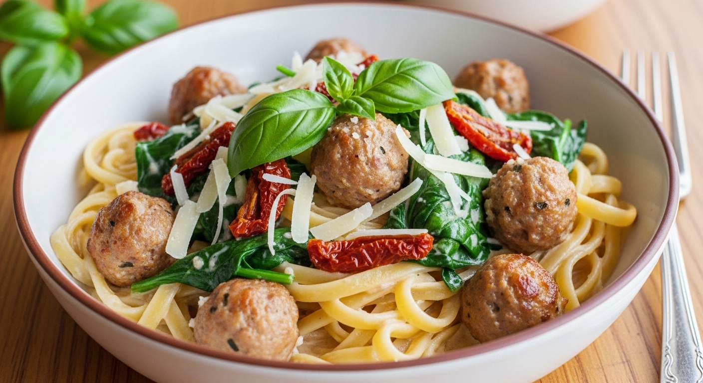 creamy Tuscan sausage pasta