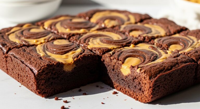 fudgy peanut butter brownies