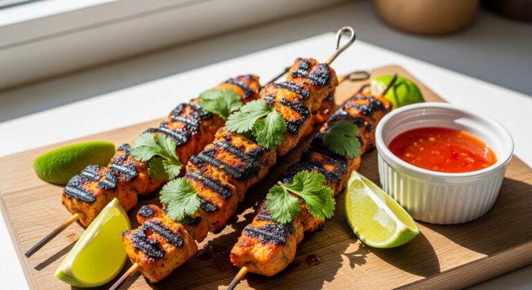 grilled thai chicken skewers recipe delight