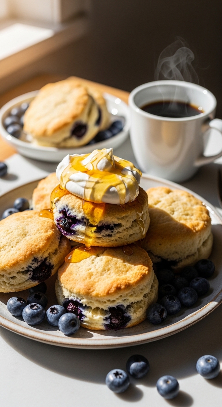 homemade blueberry buttermilk biscuits