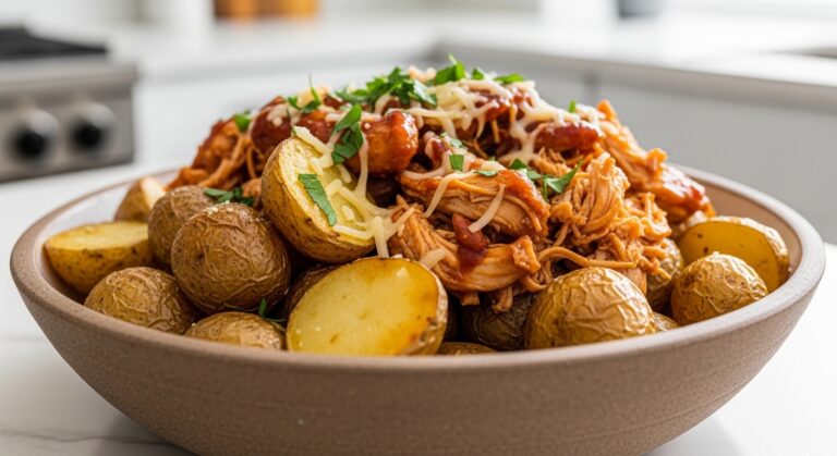 honey bbq chicken garlic parmesan potatoes recipe