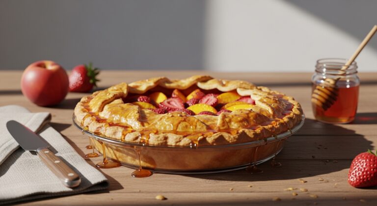 honey strawberry peach pie recipe