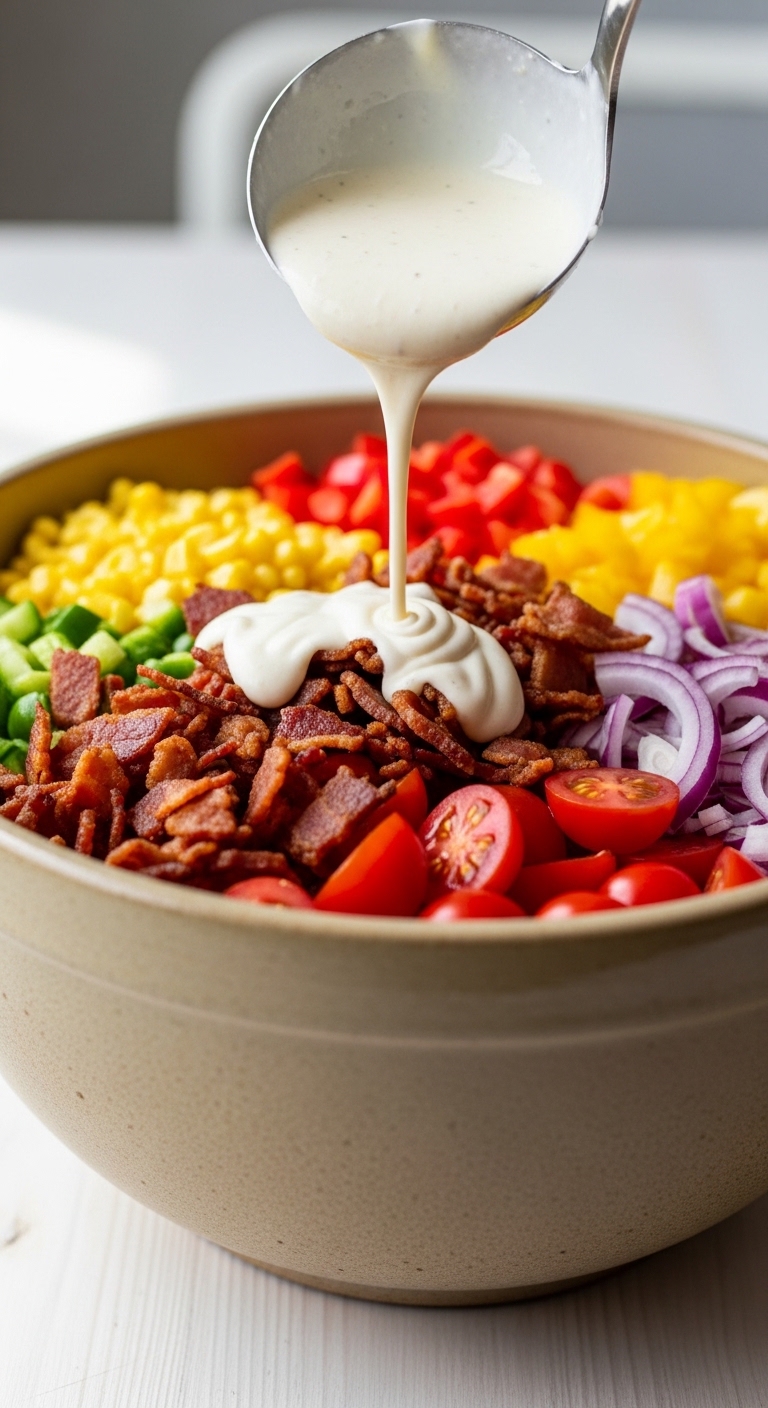 large mixing bowl with corn