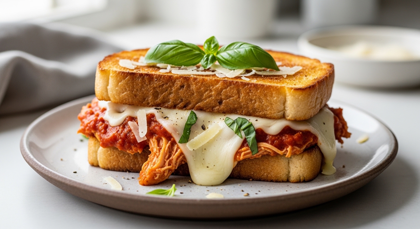 lazy chicken parmesan grilled cheese recipe