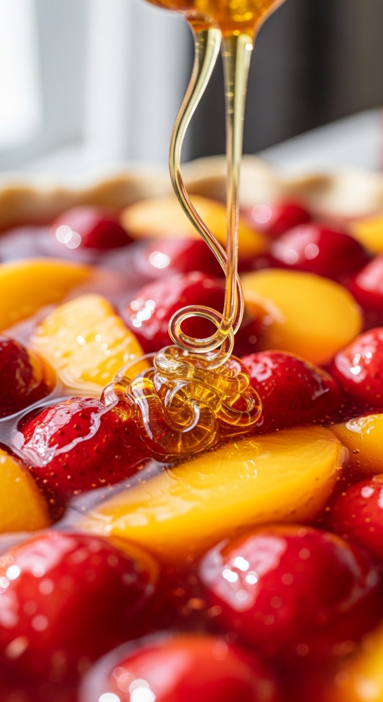 mixed strawberry and peach pie filling