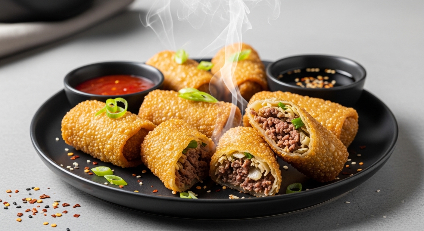 spicy beef dumpling rolls recipe